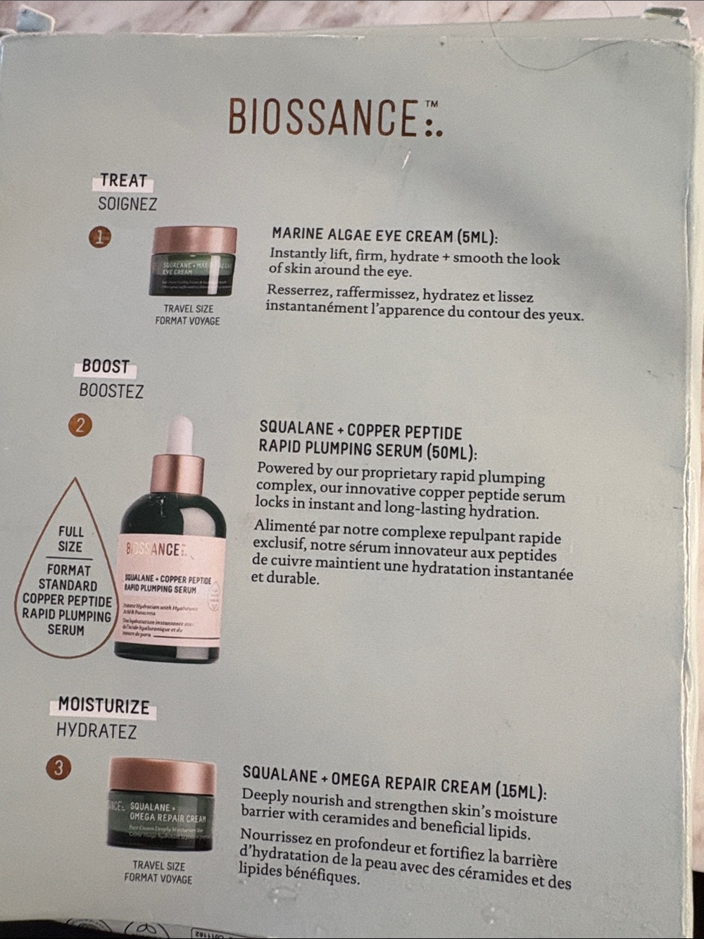 Biossance Instant Hydration Set new- Box has damage - Picture 3 of 3